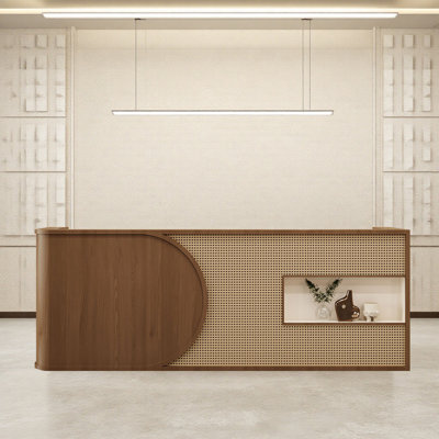 Bureau de bienvenue chic contemporain - Polyvalent et polyvalent pour les magasins de détail Barber Shop Cafe and Company