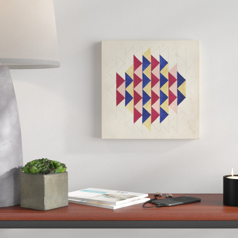 «Geometric Pattern Play IV» par Naomi McCavitt, reproduction d'art graphique sur toile, H 12 po x l 12 po, Toile tendue