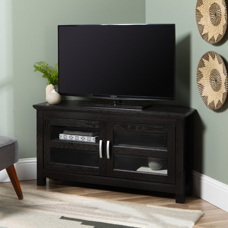 Lompoc 44" Corner TV Stand for TVs up to 50", Black