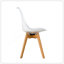 Ensemble de 4 chaises pivotantes modernes à 360 degrés avec dossier en PET et coussin de siège en polyuréthane