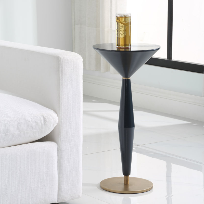 Manolya Iron Top End Table
