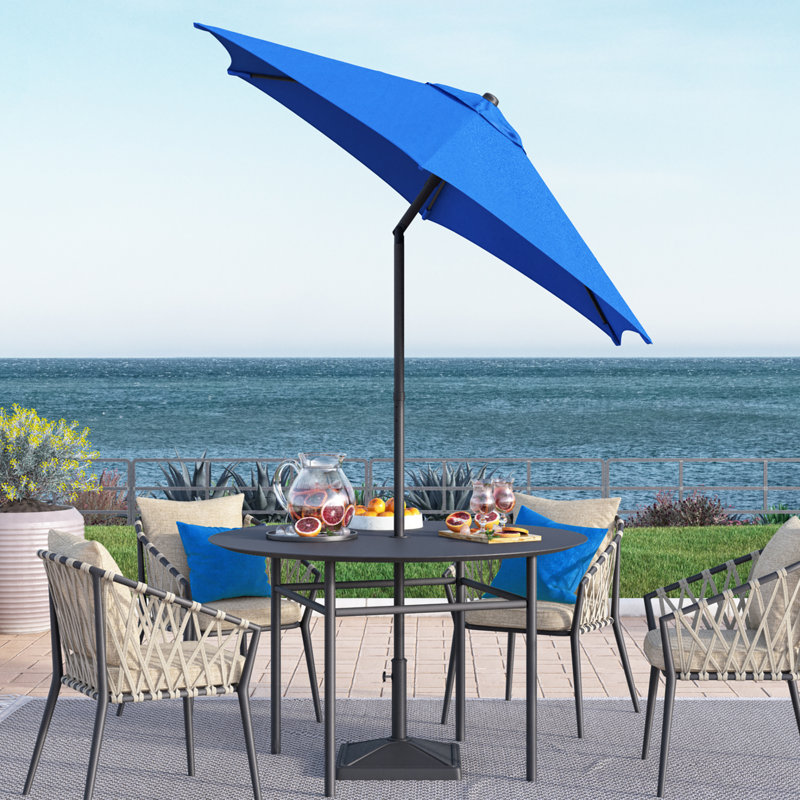 Parasol de marché 7,5 pi Toscana, Bleu pacifique
