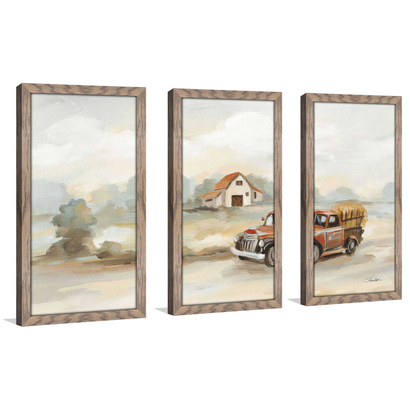 "The Old Farm" par Silvia Vassileva, impression sur acrylique 3 pièces, H 25,5 po x l 40,5 po x P 1 po