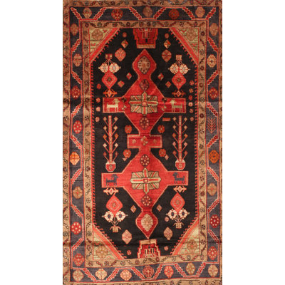 Tapis traditionnel noir / rouge