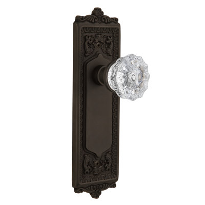 Egg & Dart Plate with Crystal Door Knob