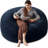 Bean Bag Chair, Memory Foam Filled, Large Beanbag Chairs For Adults And Teens, Soft Sofa With Removable Flannel Cover, Round Couch For Living Room Bedroom College Dorm-698306721-698306651