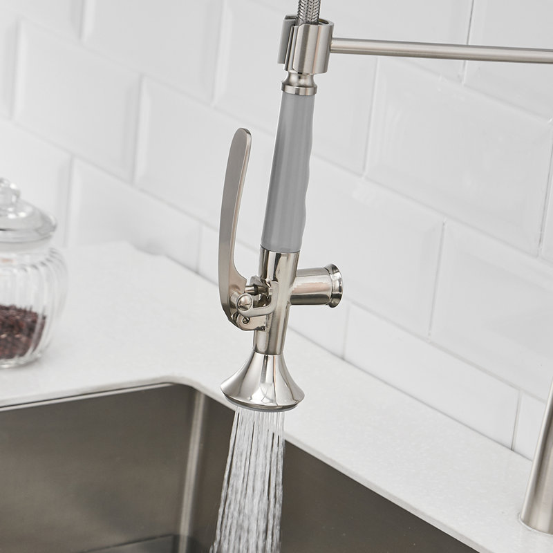 FLG Pull Down Kitchen Faucet, Brushed Nickel