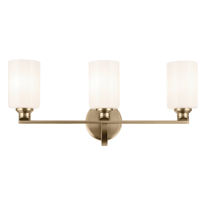 24.25" 3-Light Vanity Light with Glass, Bronze, Opal Etched