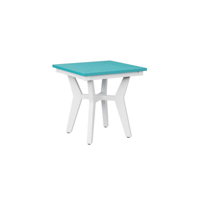 Mayhew Outdoor Square Side Table, Aruba Blue