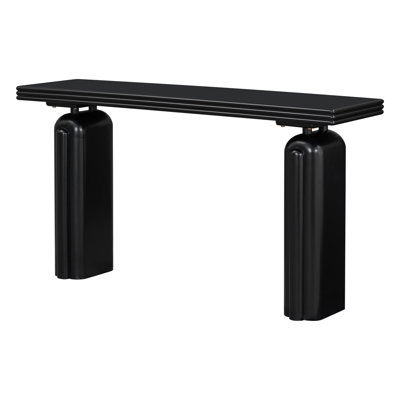 Sleek Modern Console Table with Smooth Arcs and Linear Detailing, Perfect for Entryways and Living Rooms