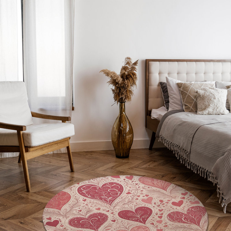 Tapis tressé Blush, Rond 5 pi