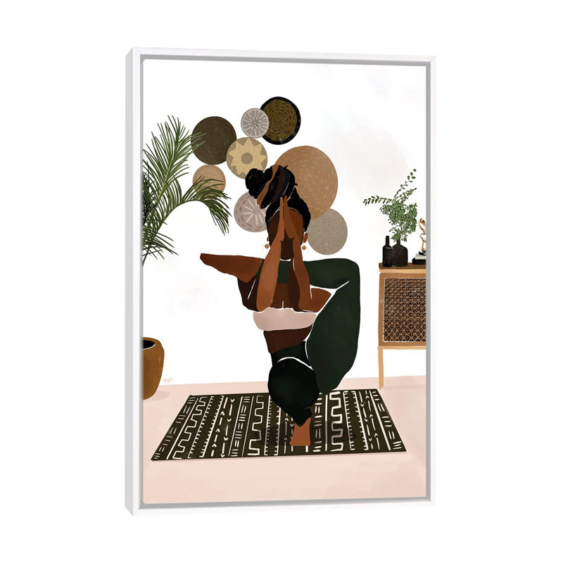« Équilibre » par Brie Nicole-impression d’art graphique, Toile blanche encadrée, Pas de tapis, H 60 po x l 40po x P 1,5 po