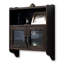 Armoire murale à 2 compartiments vintage en bois massif + bois manufacturé, armoire de rangement à dessus ouvert et double porte vitrée avec tablette décorative moderne pour la chambre à coucher, la salle de bain, la cuisine et le salon