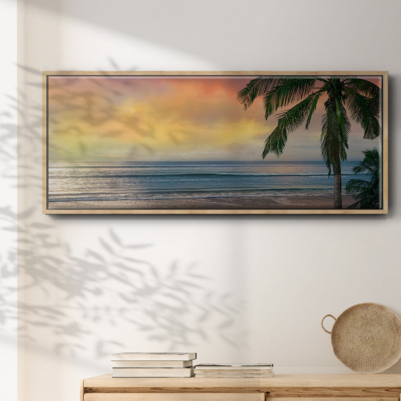 Sunset Cove II- Framed Canvas, 24" H x 60" W