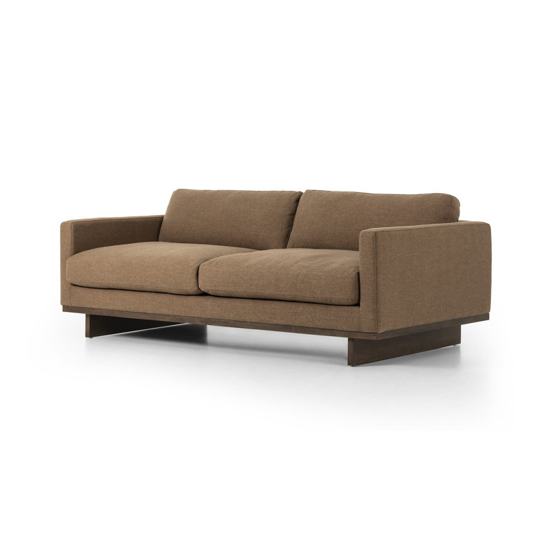 Everly Sofa, Brown, Dark Brown Wood