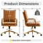 Chaise de bureau pivotante rembourrée en cuir-2041981651
