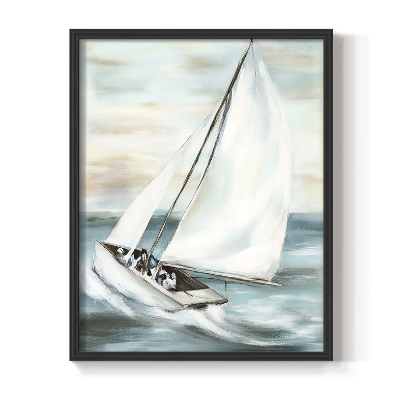 NAUTICAL Series LI, reproduction encadrée - bois massif, Noir, noir, noir, noir, H 11 po x l 9 po