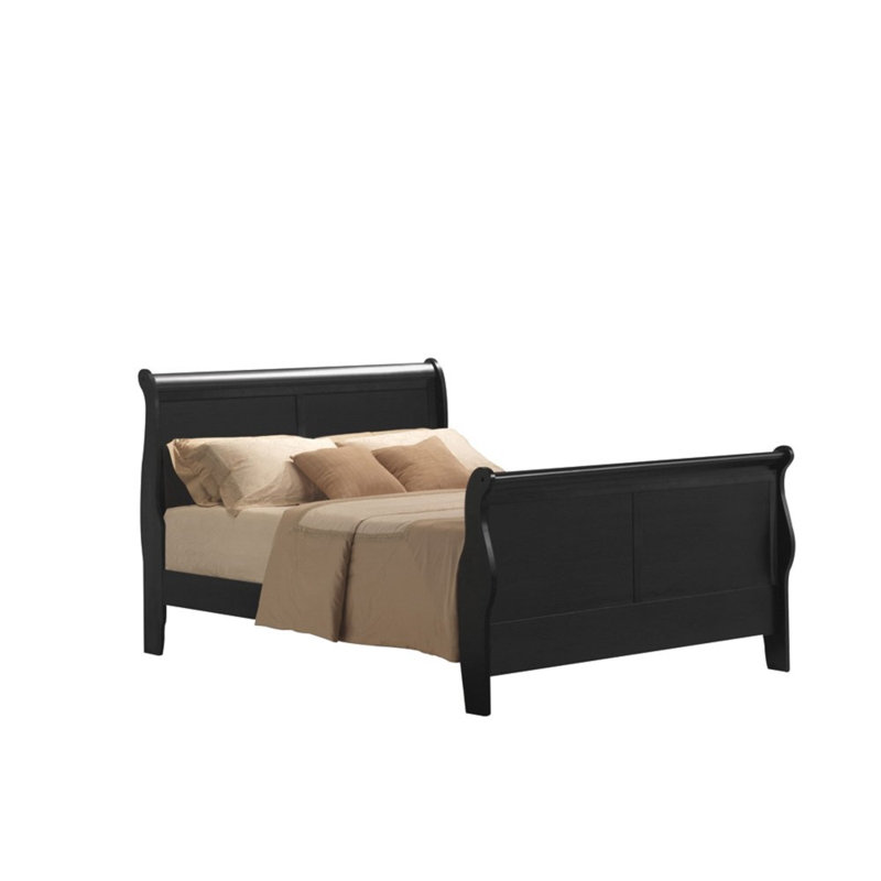 Lit simple, Grand, Noir