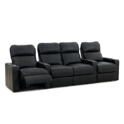 Roju Leather Home Theater Row Seating (Row of 4) by Red Barrel Studio