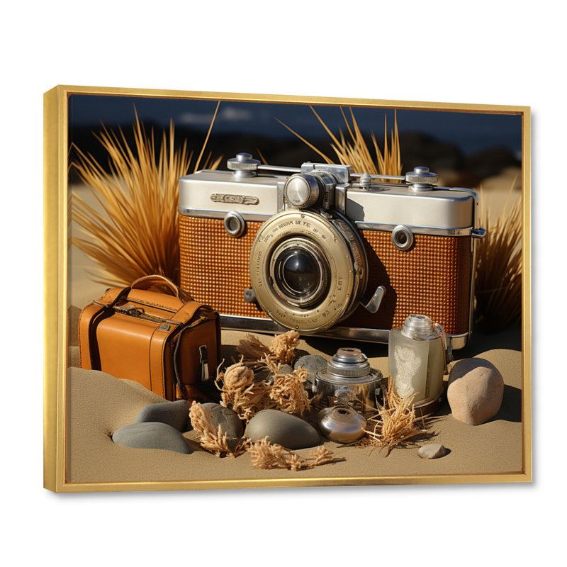 Alyea Beach, appareil photo sur toile, H 12 po x l 20 po x P 1 po, Cadre flottant doré