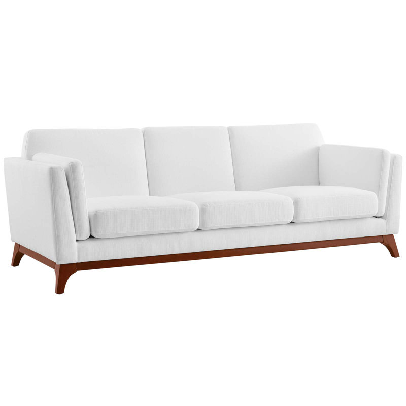 Modway Chance Upholstered Fabric Sofa, White