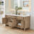 Lala 72" Double Bathroom Vanity with Grain White Engineered Stone Countertop without Mirror-1684789241