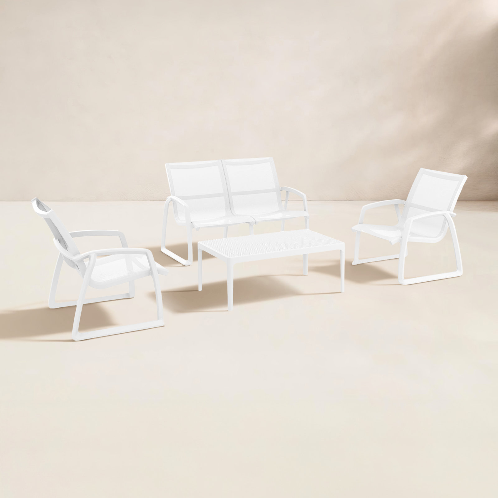 Farrah 4 - Person Patio Conversation Set, White