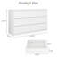 Commode double 6 tiroirs Modern White