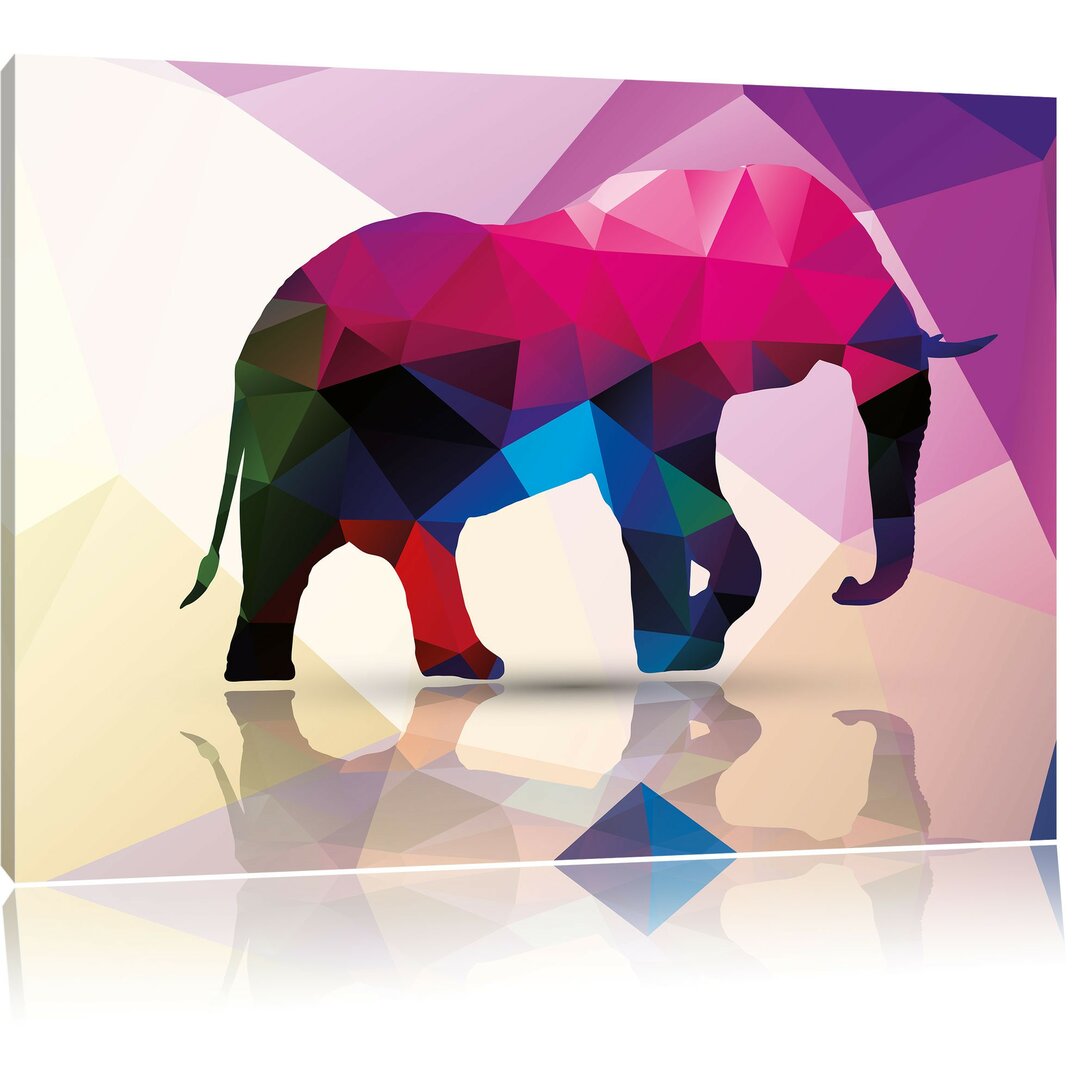 Leinwandbild Majestätischer Vector Elefant