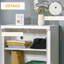 Armoire de garage en métal, blanche avec portes doubles et tablettes réglables, idéale pour le rangement, l'organisation des tablettes, 