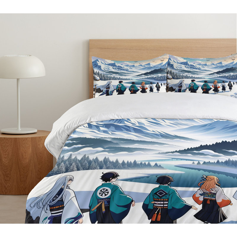 Anime Duvet Cover, King Duvet Cover + 2 Standard Shams