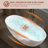 55'' x 28'' Black Freestanding Soaking Acrylic Bathtub 
