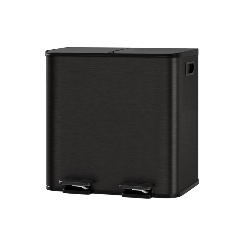 Stainless Steel Kitchen Trash Can, Black