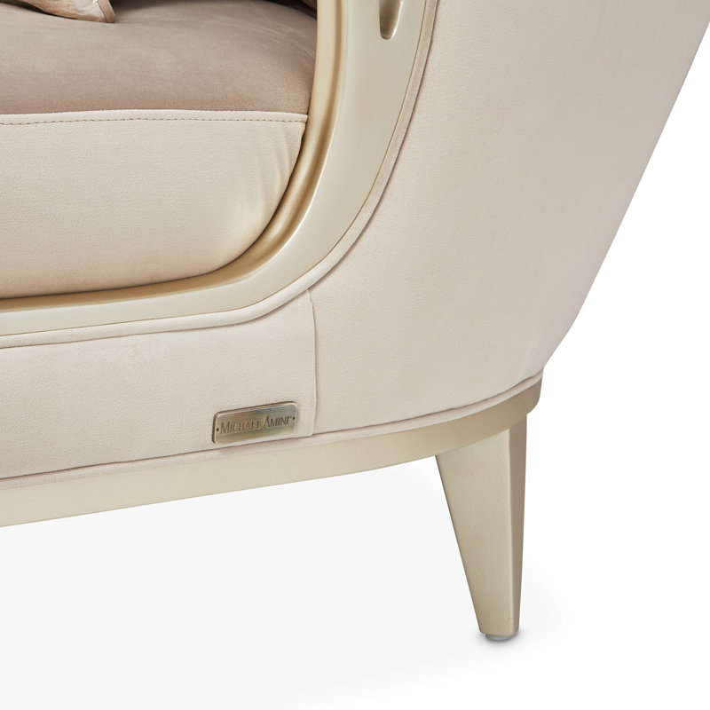 Villa Cherie Chaise Lounge, Porcini Velvet