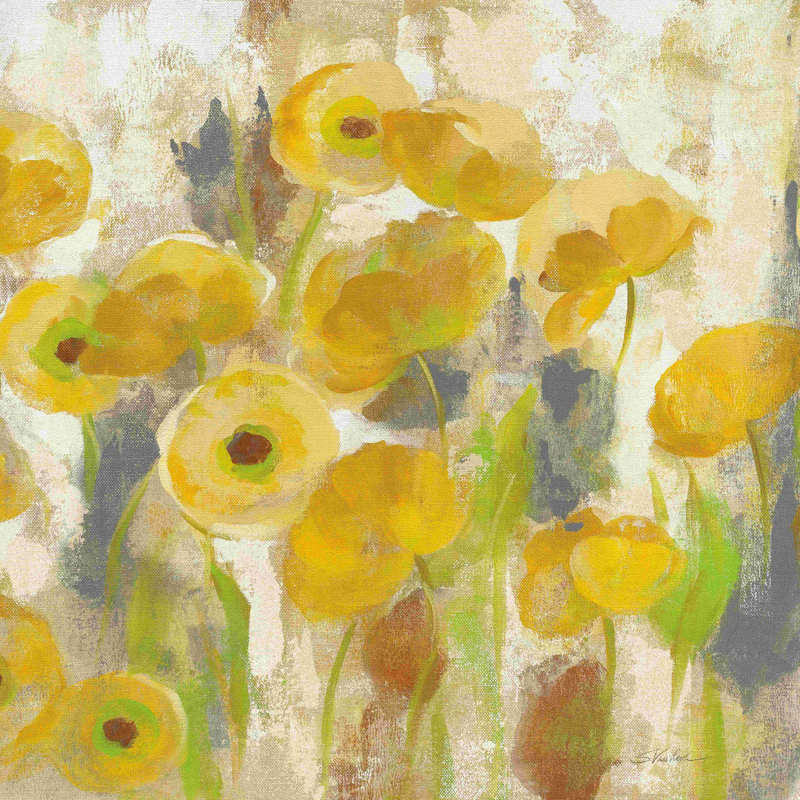 " Floating Flowers V " Painting Print