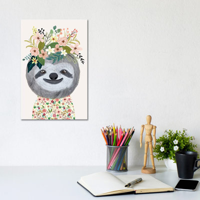 Sloth 1 Piece Wrapped Canvas Wall Art