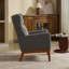 Chaise d'appoint moderne de 26,18 po de largeur avec pieds en bois-1926422094