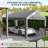 Carport Replacement Top Canopy Cover, UV And Water Resistant Portable Garage Shelter Cover With Ball Bungee Cords, Only Cover-111463194
