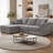 102" Modern L-Shaped Modular Cloud Sofa, 3-Seater with Reversible Chaise, Soft Corduroy Fabric, Frame-Free Design, No Assembly Required, Plush Memory Foam Cushions-511018780