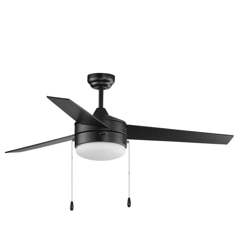 Ventilateur de plafond intérieur Zago Trio, Noir mat