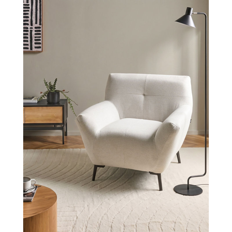 Charen Upholstered Accent Chair, White