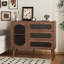 Armoire décorative avec 3 tiroirs et porte, armoire de rangement en bois avec étagère