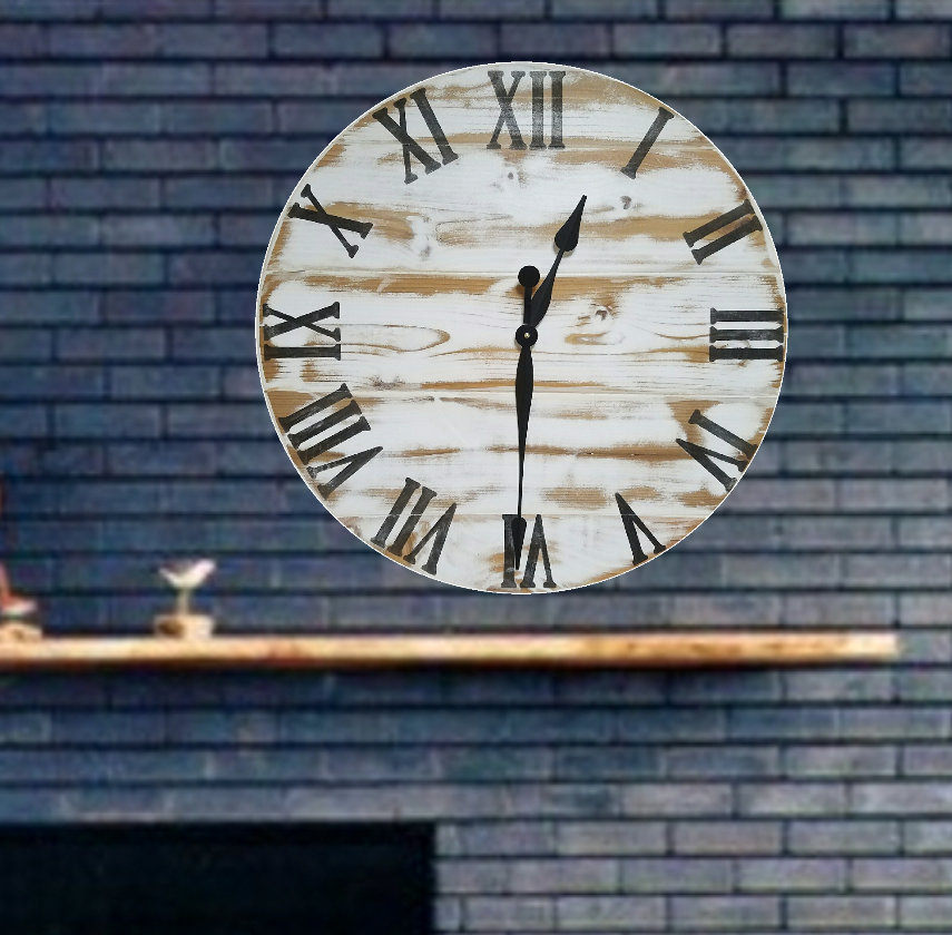 Seviervillle Wood Wall Clock Gracie Oaks 