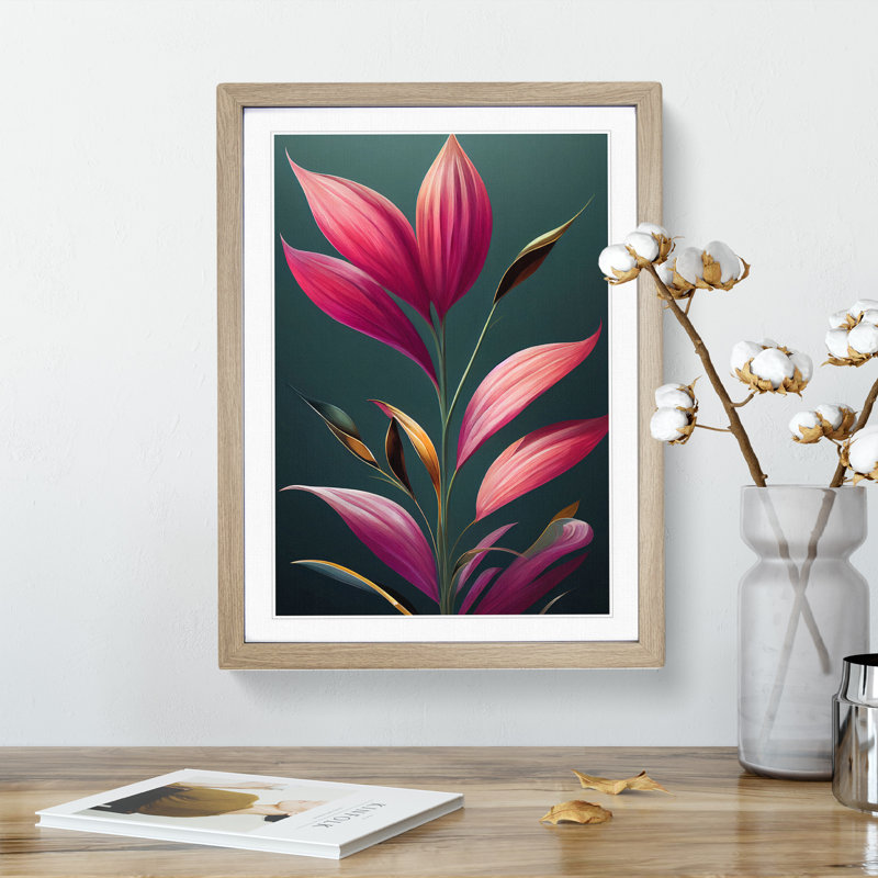The Pleasing Flowers - Single Picture Frame Print, Oak Framed, 34cm H x 25cm W x 2cm D