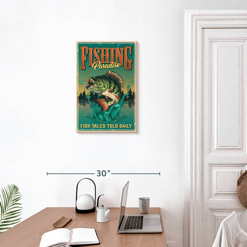 Senne, paradis de la pêche, affiche, H 39 po x l 26 po