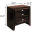 Table de chevet 2 tiroirs