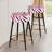 Pink Zebra Wallpaper - Striped Bar Stools Set Of 2