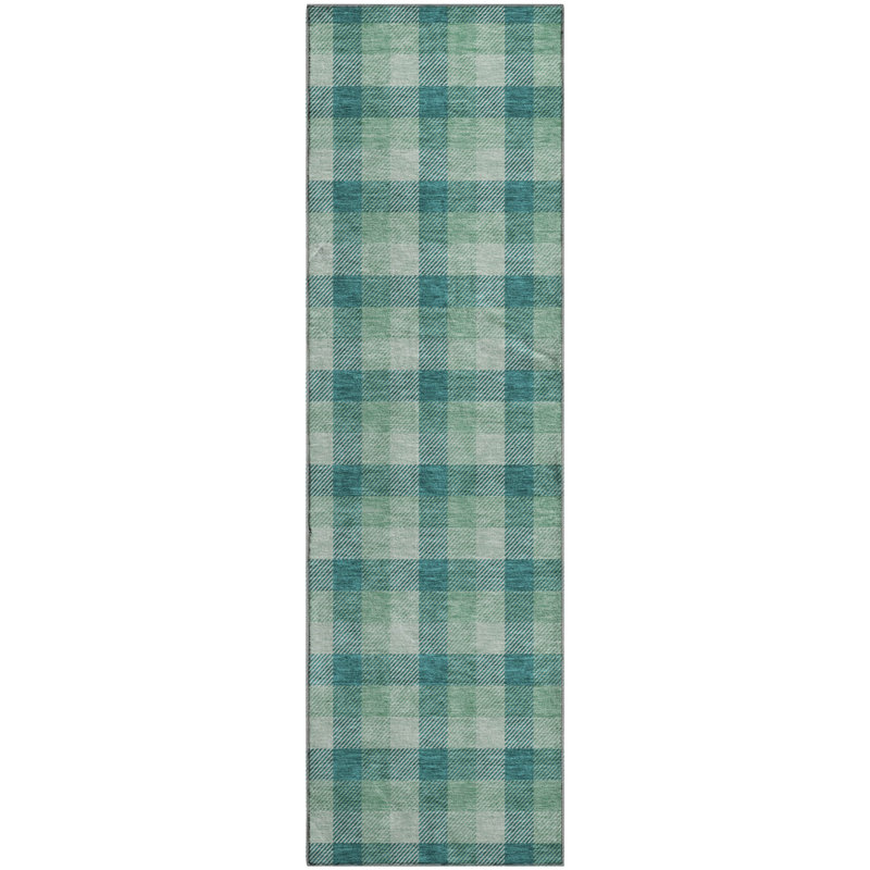 Premium Machine Washable Crumley AMF1053 Plaid Rug, Runner 2'3" x 7'6"
