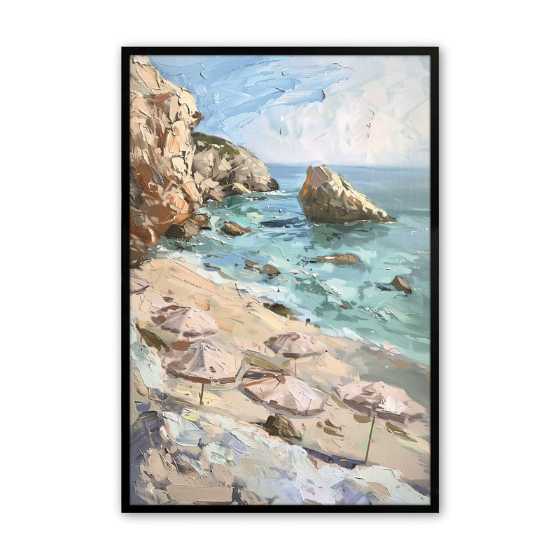 «Serene Vista», impression encadrée sur papier par Azure Artisanal Studio, Noir satiné, H 37 po x l 25 po x P 1,25 po