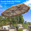 Parasol de patio 13 pi avec 12 baleines robustes Arlmont & Co.-309213016